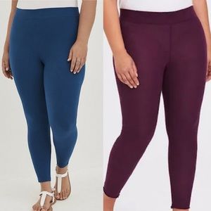 Torrid premium leggings, size 1 teal & burgundy